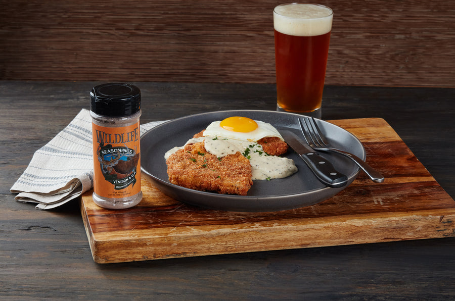 Venison Country Fried Steaks with Cream Gravy