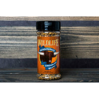 Longhorn Steak Big & Bold by Wildlife Seasonings in a 6.0 oz shaker bottle. This stout-hearted seasoning tames Beef, Venison, Poultry, Pork, Wild Game, Wild Bird and Vegetables.